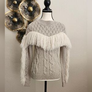 Amur Ulla Fringe Wool Sweater XS